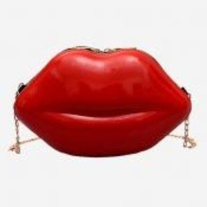 NWOT Red Lips Crossbody Purse